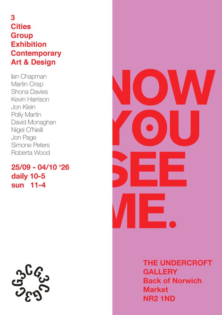 Delighted to be part of 3Cities Group show in Undercroft Art gallery Norwich
